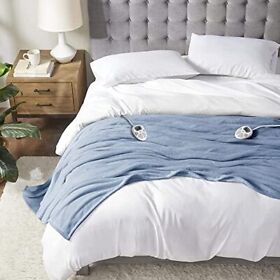 Serta Plush Throw Ultra Soft Knitted Electric Blanket Cozy And Snuggly Cover