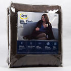 Serta Silky Plush Heated Throw Chocolate Brown 60 X 50 New 038533837701