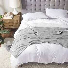 St54-0204 Serta Luxuriously Soft Plush Electric Blanket Fast Heating Cozy Cover Safety Auto S