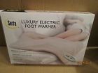 G218 Serta Ultra Plush Triple Rib Electric Heated Foot Warmer Natural 038533830122