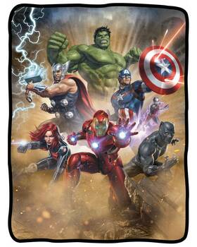 Seven Times Six 670711185275 Marvel Avengers Defenders Of Earth Blanket 46 Inch X 60 Flannel Fleece Throw
