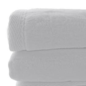 8980whkgnbl Sferra White King Blanket Solid Home Collection Plush Combed Cotton Portugal New