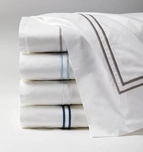 Sfe1620-16723 Sferra Grande Hotel By - Twin Flat Sheet 74x114 White/white