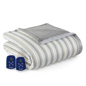 Shavel 718498108640 Micro Flannel Heating Technology Electric Blanket King - Metro Stripe