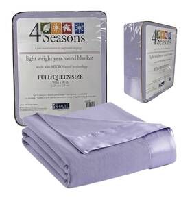 Shavel 718498905836 4 Seasons Queen Full Size Blanket Amethyst Purple Lightweight Year Round