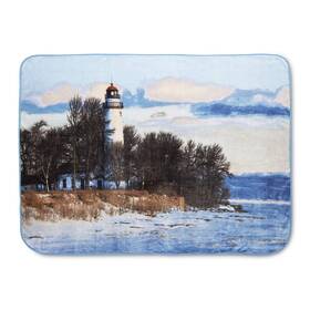 Shavel Home Products 718498093625 Luxury High Pile Oversized Throw 60 X 80 Inch Lighthouse