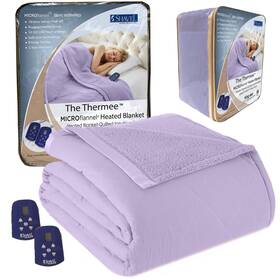 Shavel Home Products 718498108442 Micro Flannel Sherpa Electra Blanket Amethyst King