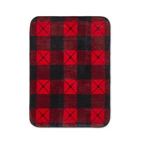 Shavel Home Products 718498952748 Luxury High Pile Oversized Blanket Throw Plush And Warm 60x80 Buffalo Check Red