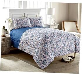 Thr6in1fqfgd Shavel Home Products Micro Flannel-size Comforter Set Plush Soft And Full/queen Floral Garden