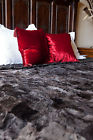 1032 Sheepskin 1032- Bedspread Heather Brown 102x96 Shearling 100 Lambskin Fur