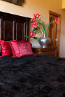 Kth-1016 Sheepskin Fur Black 117x96 Very Shearling . 100 Lambskin Bedspread