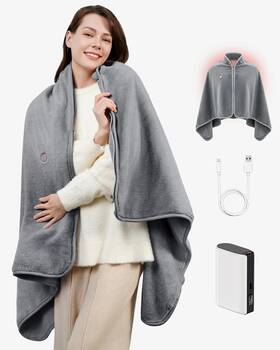 Shenzhen David Technology Co. Ltd. 768273100550 Battery Operated Usb Heated Blanket Cordless Rechargeable Throw With Portabl