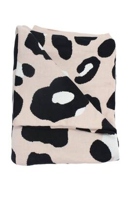 Shiraleah 848616091445 Womens Leo Leopard Print Thrown Blanket Blush Pink 50 X 60 In