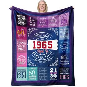 Wb60 Siklty 60th Birthday Gift Ideas For Women Including A 60 Inch X50 Throw Blanket