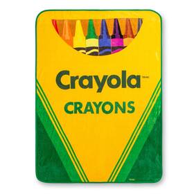 Cra60225 Silver Buffalo Crayola Crayon Box Retro Fleece Throw Blanket 45 X 60 Inches