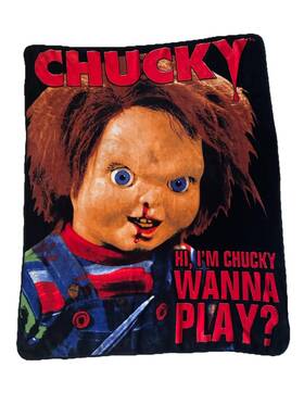 7451 Silver Buffalo Nyc Hi Iftm Chucky Wanna Play Childs Killer Movie Fleece Throw Soft Blanket