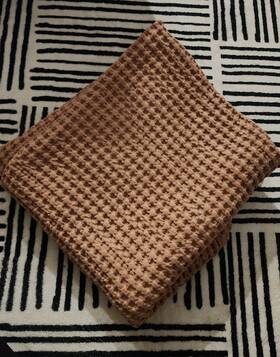 Simka Rose 850000638945 Waffle Baby Blanket Cotton Soft 36x40 Inch Clay Hardly Used Euc