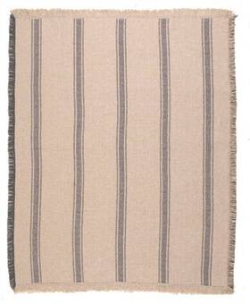 30937170 Simply Home Denim Striped Fringed Afghan Throw Blanket 60 Inch X 50