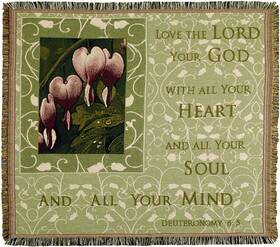 Tpm938 Simply Home Tapestry Throw Love The Lord Deuteronomy 50x60 Inches