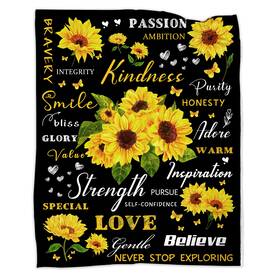 Sioqckis 790757983595 Sunflower Gifts For Women Blanket 50ftftx60ftft Positive Healing Throw