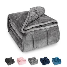 B086l54ylj Sivio Weighted Blanket For Adult 15 Lbs Sherpa Heavy Soft Flannel