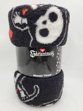 Skelanimals 199124041805 New Sherpa Throw Blanket 60 Inch X 80