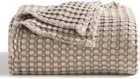 Sleep Solutions 313095814866 Cooling Cotton Waffle King Size Blanket - Lightweight Breathable Summer