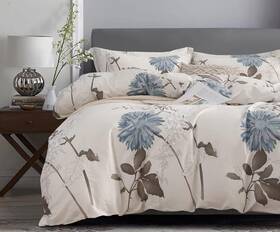 Hu-xi-201 Sleepbella Duvet Cover Queen Size 600 Thread Count Cotton Cream