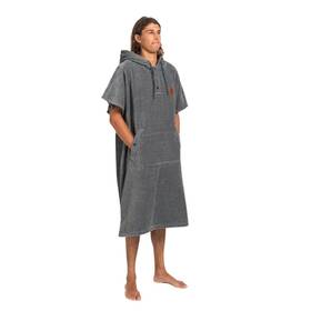 St483 Slowtide St482/st483 Extra Warm Towel Poncho With Kangaroo Pouch - Large/xl Grey