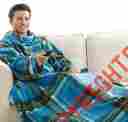 Sn999206 Snuggie Blanket Blue Plaid New In Box 740275045220