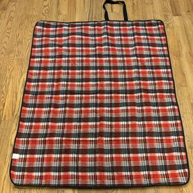Ssx16r5 Snap On Tools Tool Fleece Blanket Built In Case Plaid Red Checker Stadium Seat