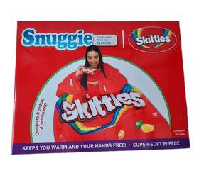 Snuggie 740275302477 Skittles Wearable Soft Fleece Blanket With Sleeves New In Box