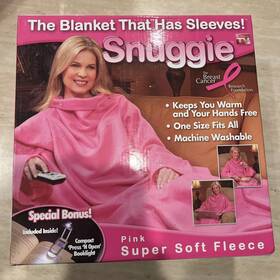 Adult-71x54 Snuggie Pink Original Tv Blanket With Sleeves Fleece Adult Size 71 Inch X 54 No Box