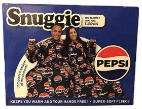 Sna38104 Snuggie Pepsi Cola Theme 71 Inch X 54 Super Soft Fleece Blanket That Has Sleeves