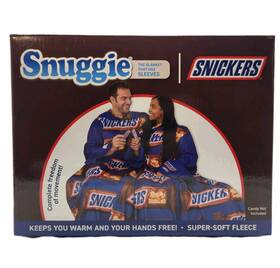 Sna59104 Snuggie Snickers Candy Bar 71 Inch X54 Super Soft Fleece Blanket Sleeves Never Used