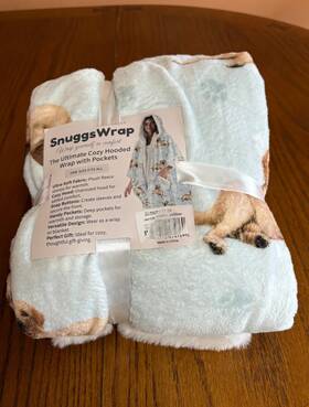 Snuggswrap 721718474760 - Cozy Hooded Wrap With Pockets Yellow Lab Design Brand New