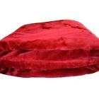 Soft Plush Blanket Luxury Silky Queen Full Bed Living Room Throw 78 X90 Red New 781459421034