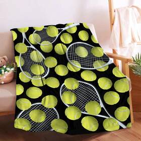 Softerhug 861001014863 Blanket Tennis Soft Cozy Throw Lightweight Microplush Blankets For Couch Bed