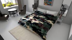 Solaron 690770011094 Army Blanket L Korean Super Thick Heavy Weight Silk Soft Reversible Cobias Bed