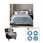 Solidlongfurgraytwin Super Throws Soft Shaggy Longfur Blanket Snuggly 817797021886