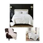 Solidlongfurwhiteking Super Blankets Throws Soft Shaggy Longfur Snuggly 817797022791