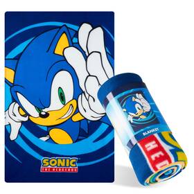 Son23-1806 Sonic The Hedgehog Fleece Blanket For Kids Super Soft Throws 100 X 150cm Warm