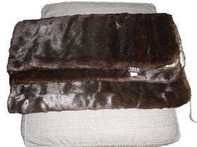 88947 Sota Faux Fur Brown Throw / Blanket - Measures 54 Inch X54