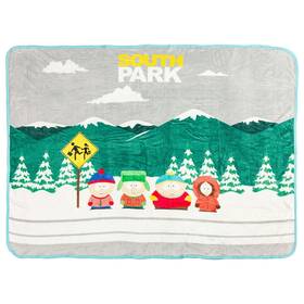 Spk7022a South Park Bus Stop 45 X 60 Inch Fleece Throw Blanket