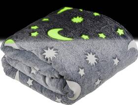 Sp Home Goods 609301089396 Glow In The Dark Throw Blanket Gift For 50 X 60 Inch Grey