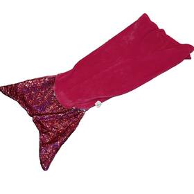 Wk630683 Sparkle Girls Mermaid Tail With Sequins Pink Royal Plush Blanket Sleeping Bag 18 Inch X 52