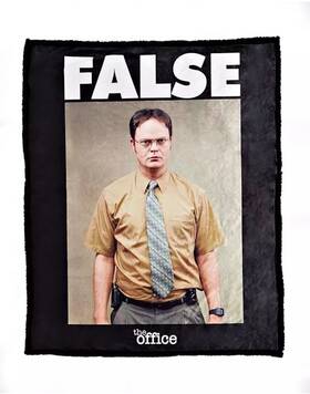 Spencers 670711185312 The Office Dwight Schrute False Sperpa Lined Fleece Blanket 50 Inch X 60