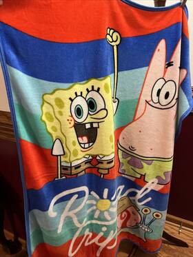 Spongebob 190604366050 Squarepants Soft Throw Blanket Patrick And Gary Road Trip 38 Inch X50