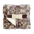 73400 Sprout Reversible Throw Velvet Printed Berber Sherpa Northpoint Ruya