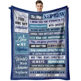 Jojo45788 Sqovulw Nephew Gifts From Auntie/uncle For Adult Blanket Birthday Gift